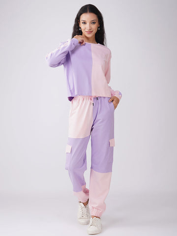 Women's Lilac with Pastel Pink Coords